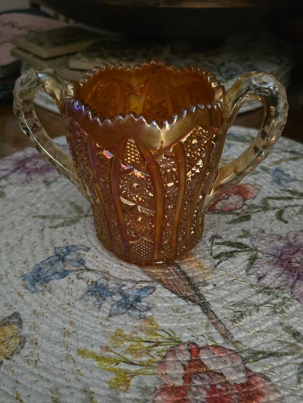Vintage Gold Irridescent Carnival Glass